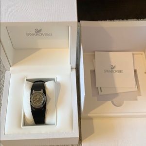 Black Swarovski watch